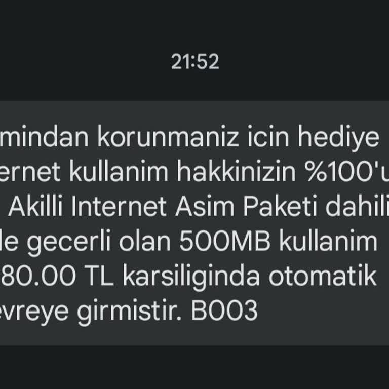 Vodafone Aşım Problemi Ve Rızasız İşlem