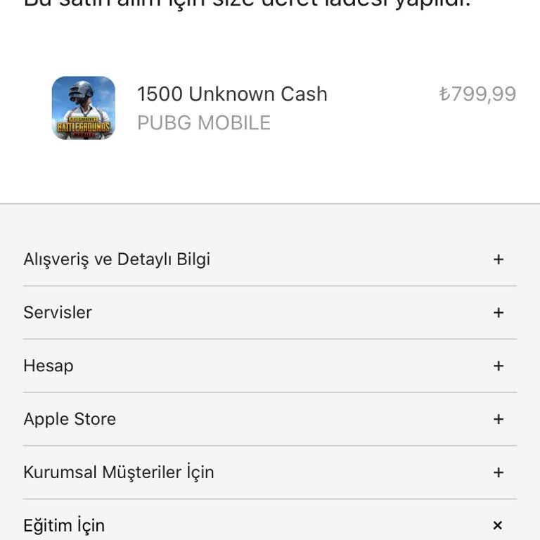 PUBG (Pubgmobile.com) Ücret İade Edildi Ama Ücret Gelmedi
