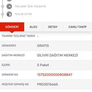 Gratis Nerede Olduğu Belirsiz Ürünler Ve Parça Parça Kargolanan Sipariş