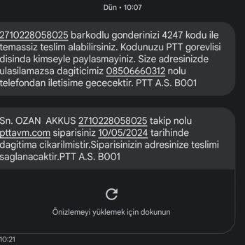 Epttavm Ve PTT Kargo İşini Hakkıyla Yapmıyor!