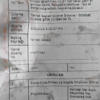 Bandırma Popeyes Liman AVM Yemek Söylemeyin