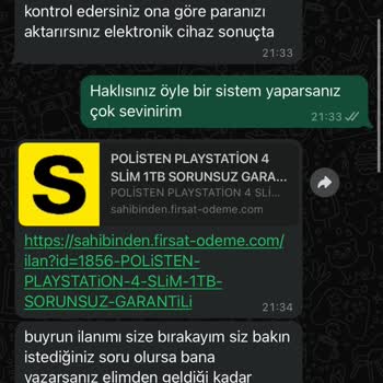 Sahibinden PS4 Satın Alma Mağduriyeti
