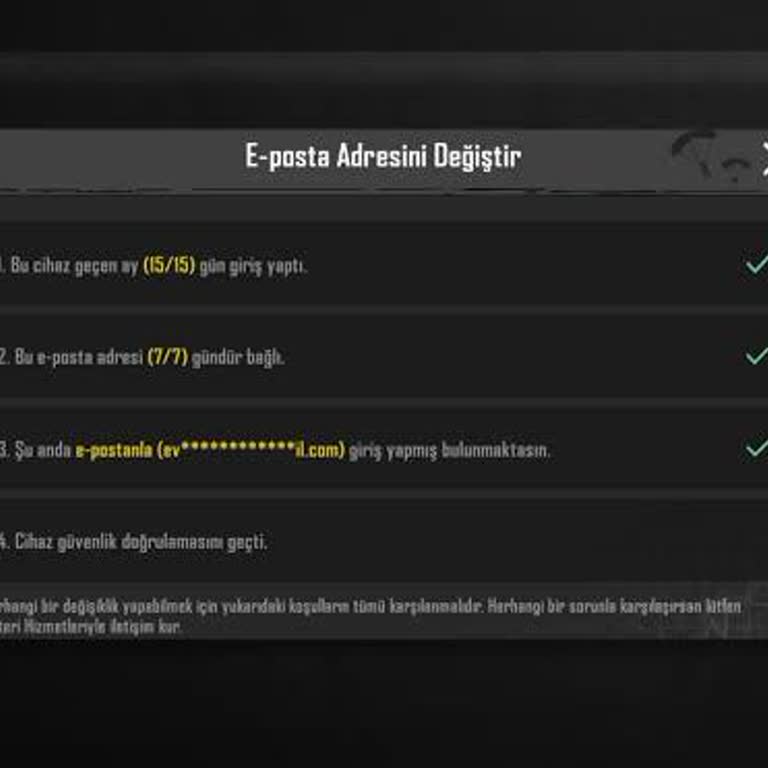 PUBG (Pubgmobile.com) Cihaz Güvenlik Doğrulaması Hatası