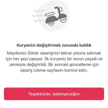 Yemeksepeti Teslim Edilmeyen Ve Bilgilendirme Yapılmayan Sipariş Hk.