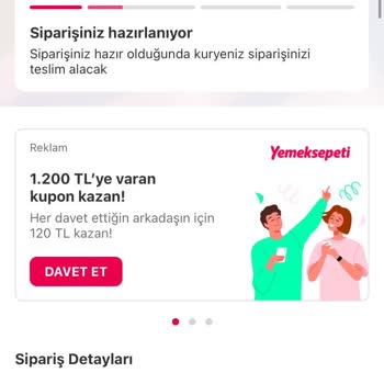 Yemeksepeti Teslim Edilmeyen Ve Bilgilendirme Yapılmayan Sipariş Hk.