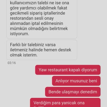Yemeksepeti Kapalı Olan Restorant Hazırlanıyor Diyor.