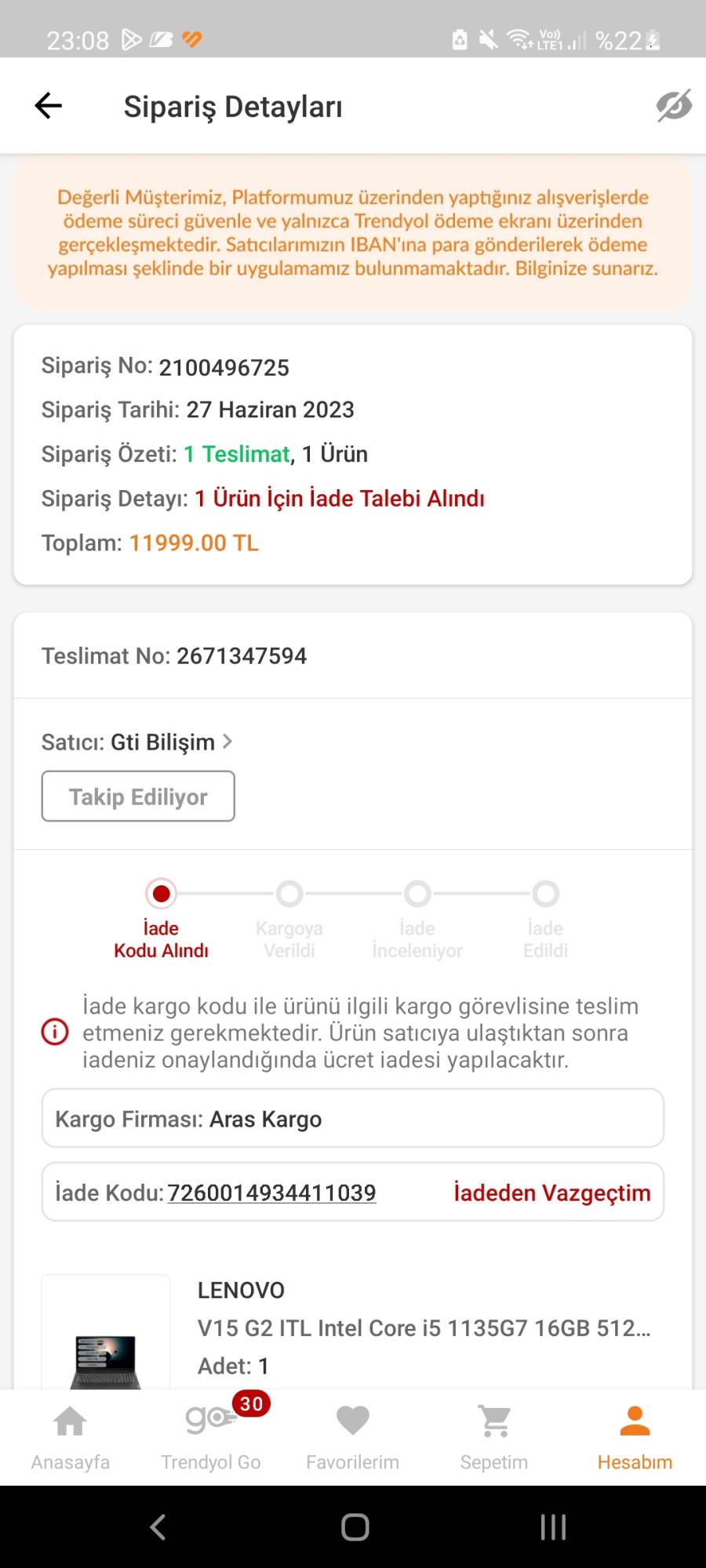 TRENDYOL A GIRI SORUNLAR NEDENLERI VE visual data 5