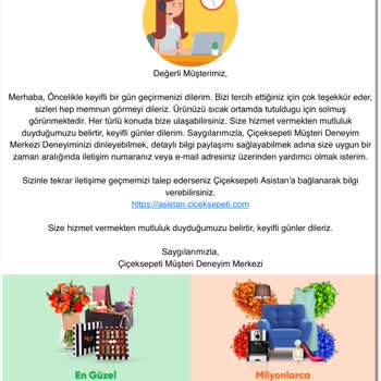 Çiçek Sepeti Solmuş Ürün Teslimatı Mağduriyeti