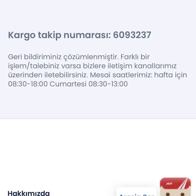 Aras Kargo Teslimat Ve Destek Sorumsuzluğu