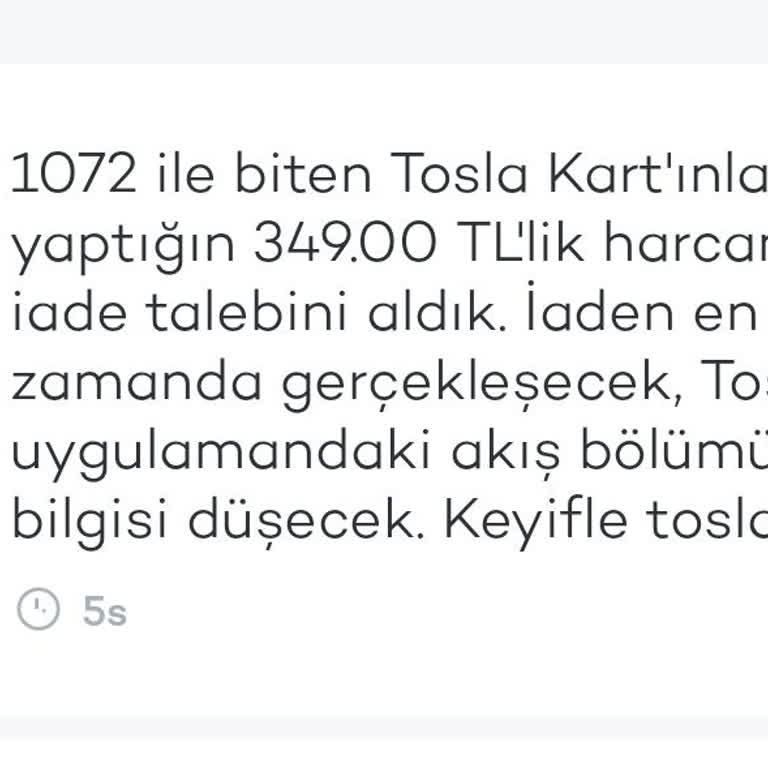 Tosla Trendyol'dan Siparişini İptal Ettiğim Ürünün Para İadesinin Olmaması