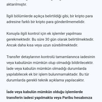 Paribu Coin Transfer Hakkında