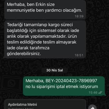 Beymen Sipariş İptali Ve İade Sürecinde Yaşanan Mağduriyet