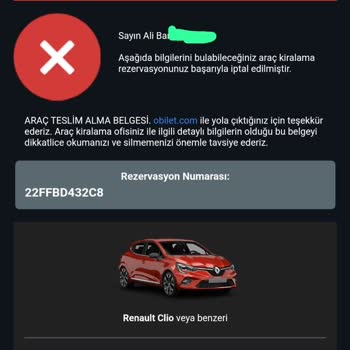 Obilet Araç Kiralama Mağduriyeti