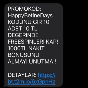 Vodafone Hattıma İllegal Bahis Sitelerinden Gelen İstenmeyen Mesajlar