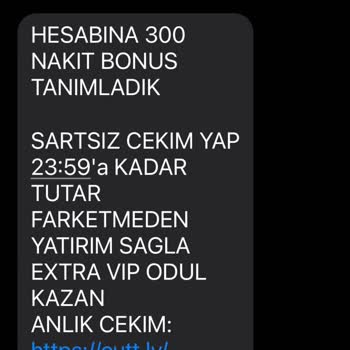 Vodafone Hattıma İllegal Bahis Sitelerinden Gelen İstenmeyen Mesajlar