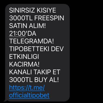 Vodafone Hattıma İllegal Bahis Sitelerinden Gelen İstenmeyen Mesajlar