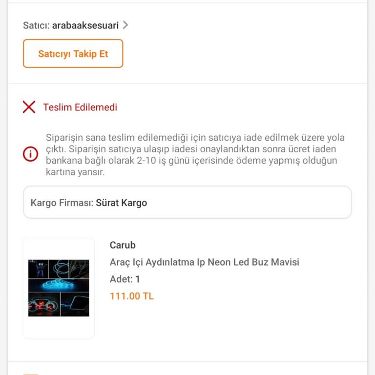Sürat Kargo, Kargo Teslim Etmedi