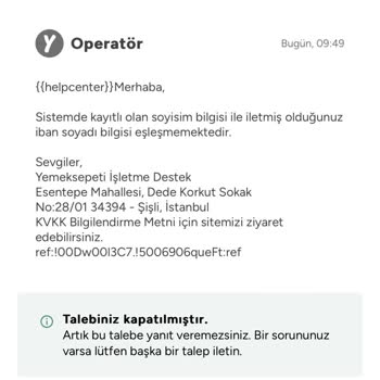 Yemek Sepeti Ödeme Alamıyorum