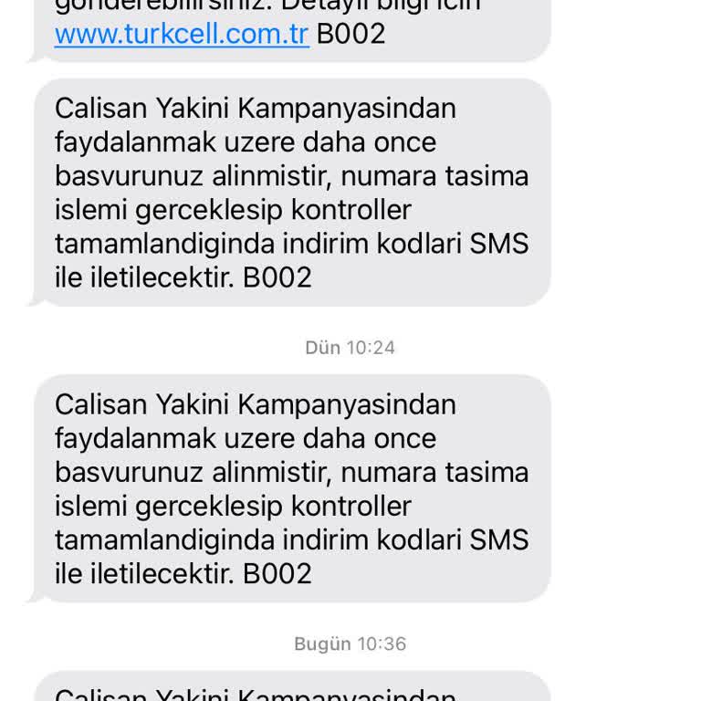 Turkcell'den Kod Gelmemesi