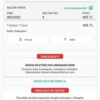 Kale Seyahat İki Bilet Satın Almama Rağmen Yolculuk Yapamadım