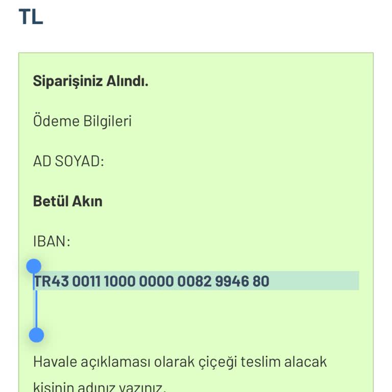 Kırklareli Merkez Çiçekçim Sahte Hesap