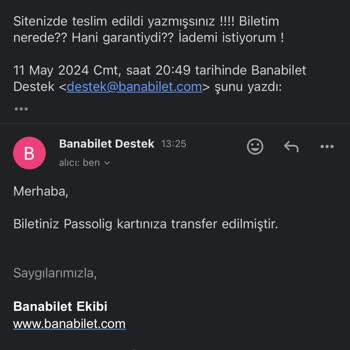 Banabilet'in Bilet Transfer Yalanı