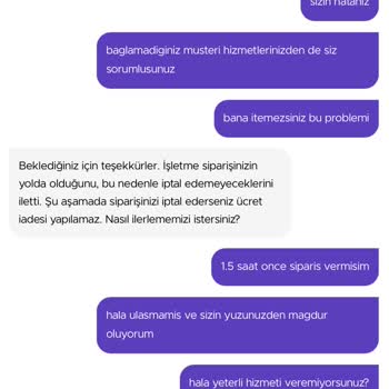 GetirYemek Mağduriyeti Ve Asla Müşteri Hizmetlerine Bağlamamaları