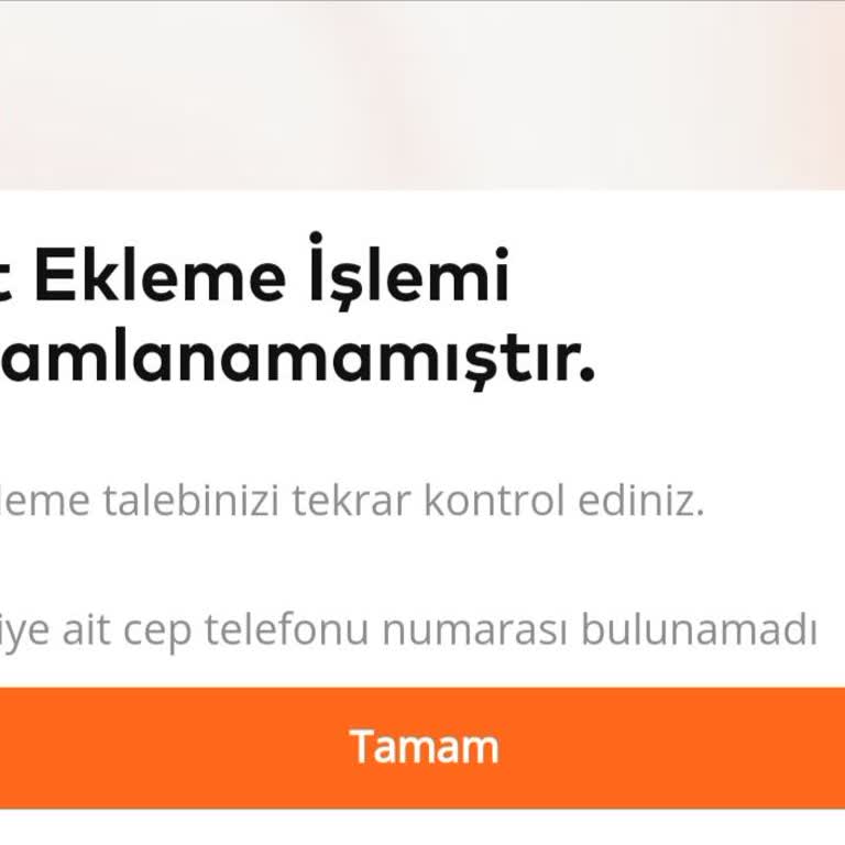 Masterpass Kayıtlı Telefon Numarası Bulunamadı Hatası