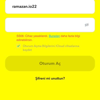 Snapchat Cihazım Snapchatten Yasaklandı Çözülmesini İstiyorum.
