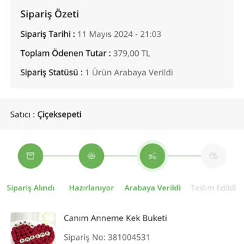 Çiçek Sepeti Canım Anneme Kek Buketi Mağduriyetim