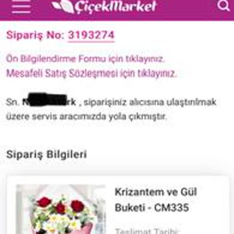 Çiçek Market Anneler Günü Siparişimde Yaşanan Teslimat Sorunu