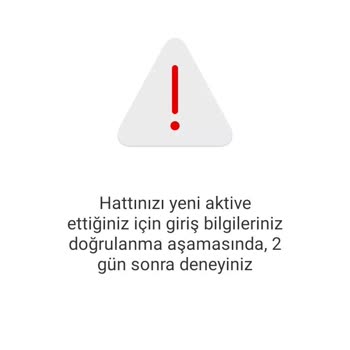 Vodafone Giriş Bilgilerin Doğrulanma Aşamasında