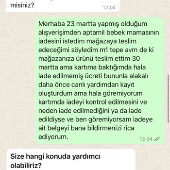 Migros İade Aldığı Ürünün Parasını Ödemedi