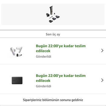 Amazon Teslim Tarihinin Değişmesi