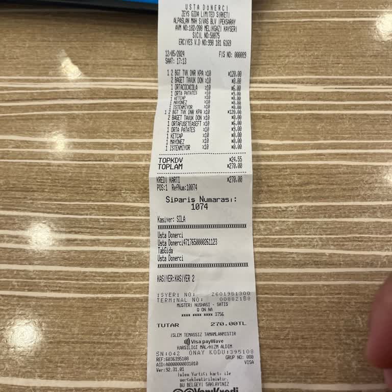 İpeksaray Kayseri Usta Dönerci Menü Çok Kötü