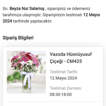 Çiçek Market Siparişim Teslim Edilmedi