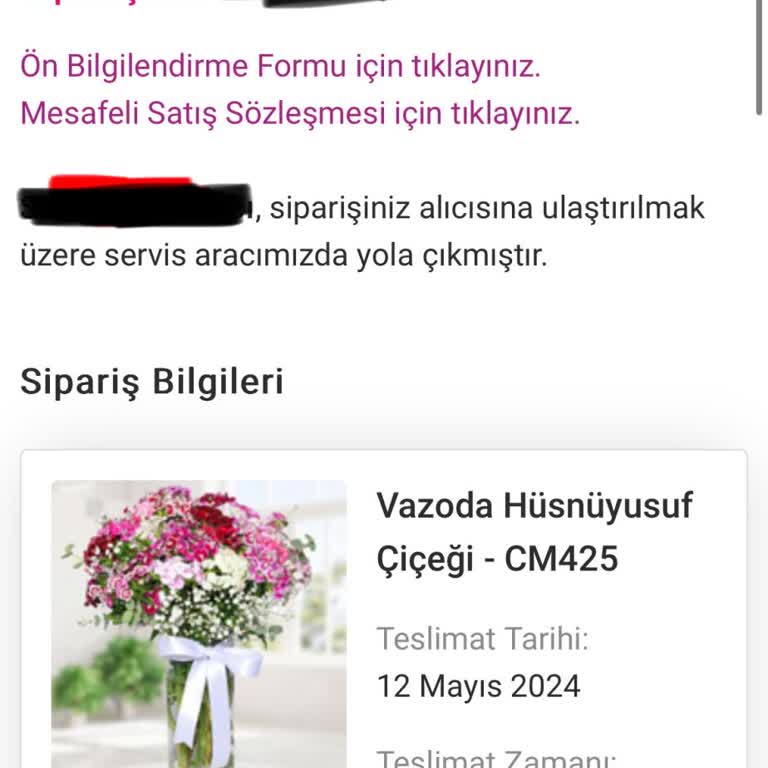 Çiçek Marketi Sitesi Hakkında Şikayet