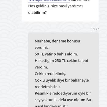 Parmabet Mağduriyetim Ve İade Talebim
