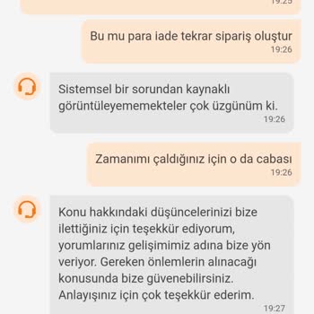 Trendyol Yemek İptal Edilmiş Siparişler