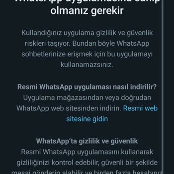 WhatsApp Giriş Yapamıyorum