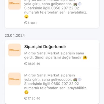 Migros Sanal Market Habersiz İptal Edilen Sipariş