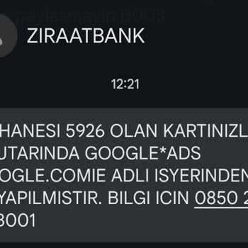 Google Ads CC Hesabımdan İzinsiz Para Çekti