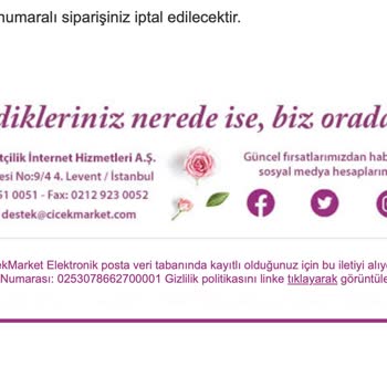 Çiçek Market Anneler Gününde Siparişlerimizi Teslim Etmedi!