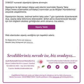 Çiçek Market Anneler Gününde Siparişlerimizi Teslim Etmedi!