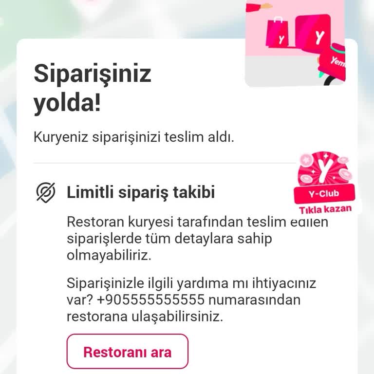 Yemek Sepeti Sipariş