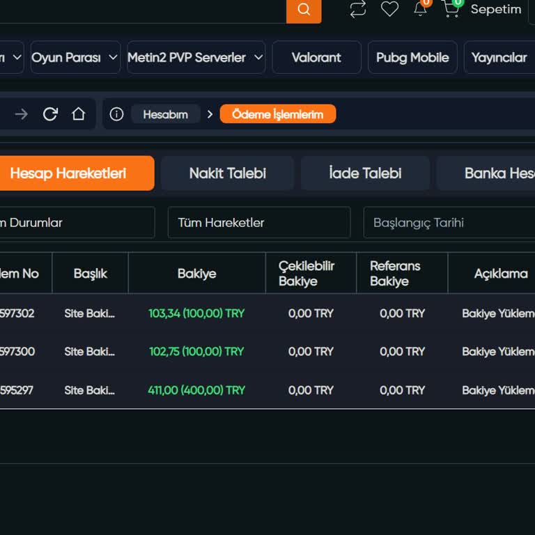 İninal Kart Kabasakal Bakiye Beklemede