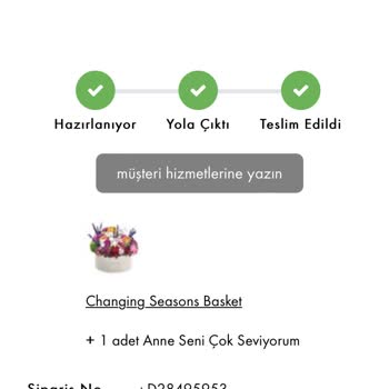 Taze Çiçek (tazecicek.com) Teslim Edilmeyen Anneler Günü Çiçeği