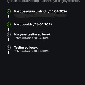Papara Tasarım Kart Sipariş Ettim 1 Ay Geçti Ama Kargo Gelmedi