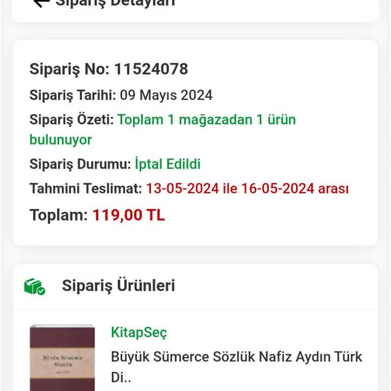 Kitapsec Habersiz İptal Ediyor