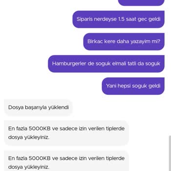 Getir Canlı Destek, Destek Olmadı